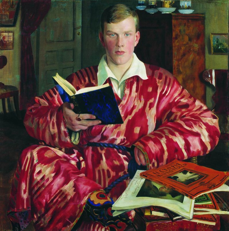 The Artist's Son Kirill, vintage artwork by Boris Mikhailovich Kustodiev, 12x8" (A4) Poster