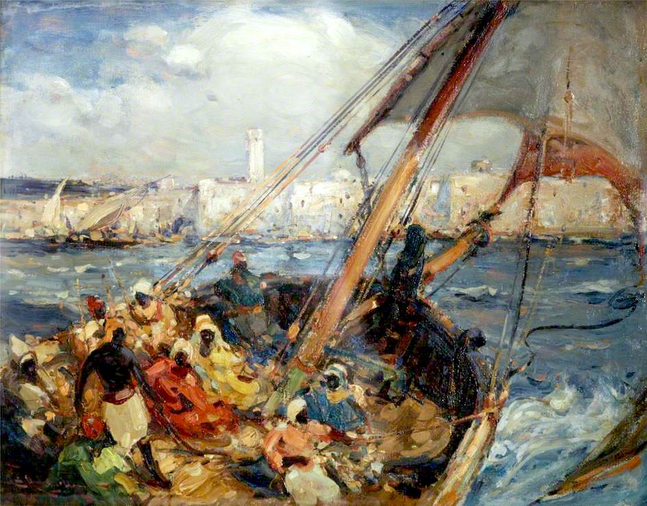 Sallee Rover, vintage artwork by Edmund Aubrey Hunt, 12x8" (A4) Poster