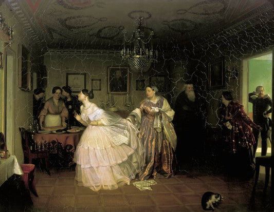 The Mayor's Courtship, vintage artwork by Pavel Fedotov, A3 (16x12") Poster Print