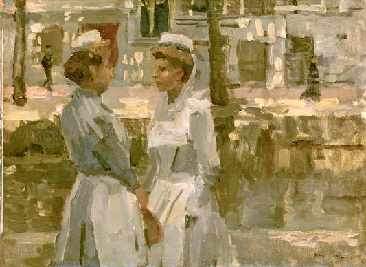 Amsterdam Maids, vintage artwork by Isaac Israels, 12x8" (A4) Poster