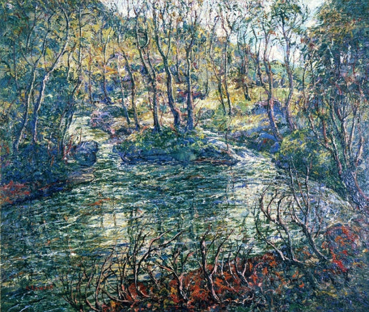 Connecticut Trout Stream, vintage artwork by Ernest Lawson, 12x8" (A4) Poster