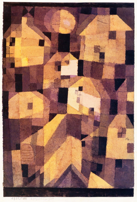 Autumnal Place, vintage artwork by Paul Klee, 12x8" (A4) Poster