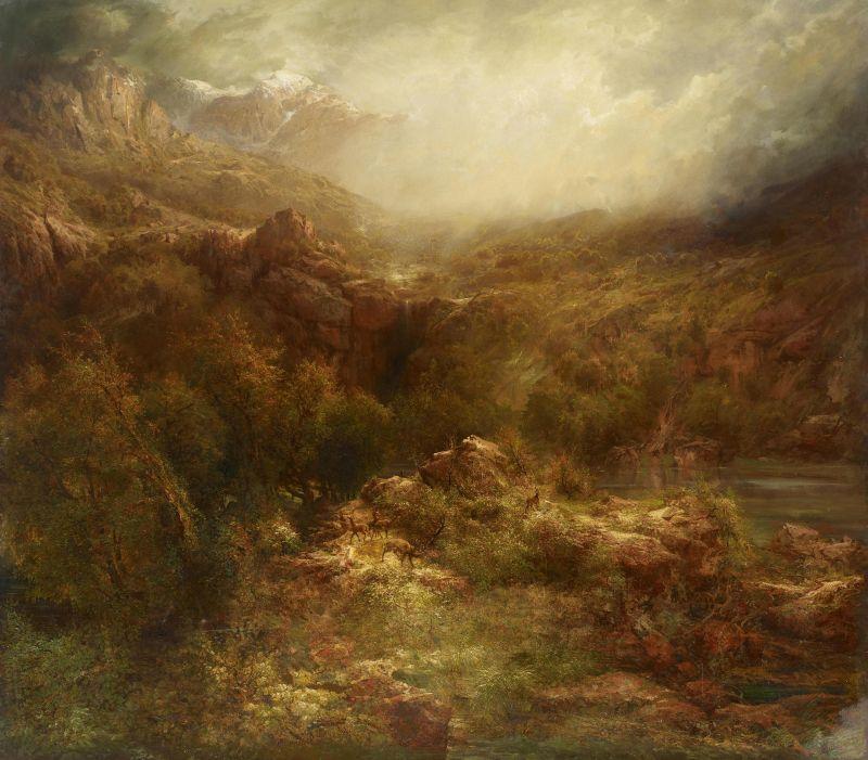 Mountain River, vintage artwork by Carl Maria Nicolaus Hummel, A3 (16x12") Poster Print
