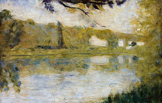 The Riverside, vintage artwork by Georges Seurat, 12x8" (A4) Poster