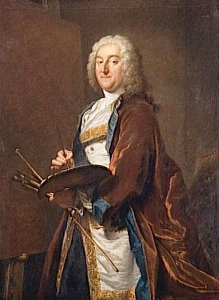 Jean-Francois de Troy (1679-1752), vintage artwork by Jacques-Andre-Joseph Aved, 12x8" (A4) Poster