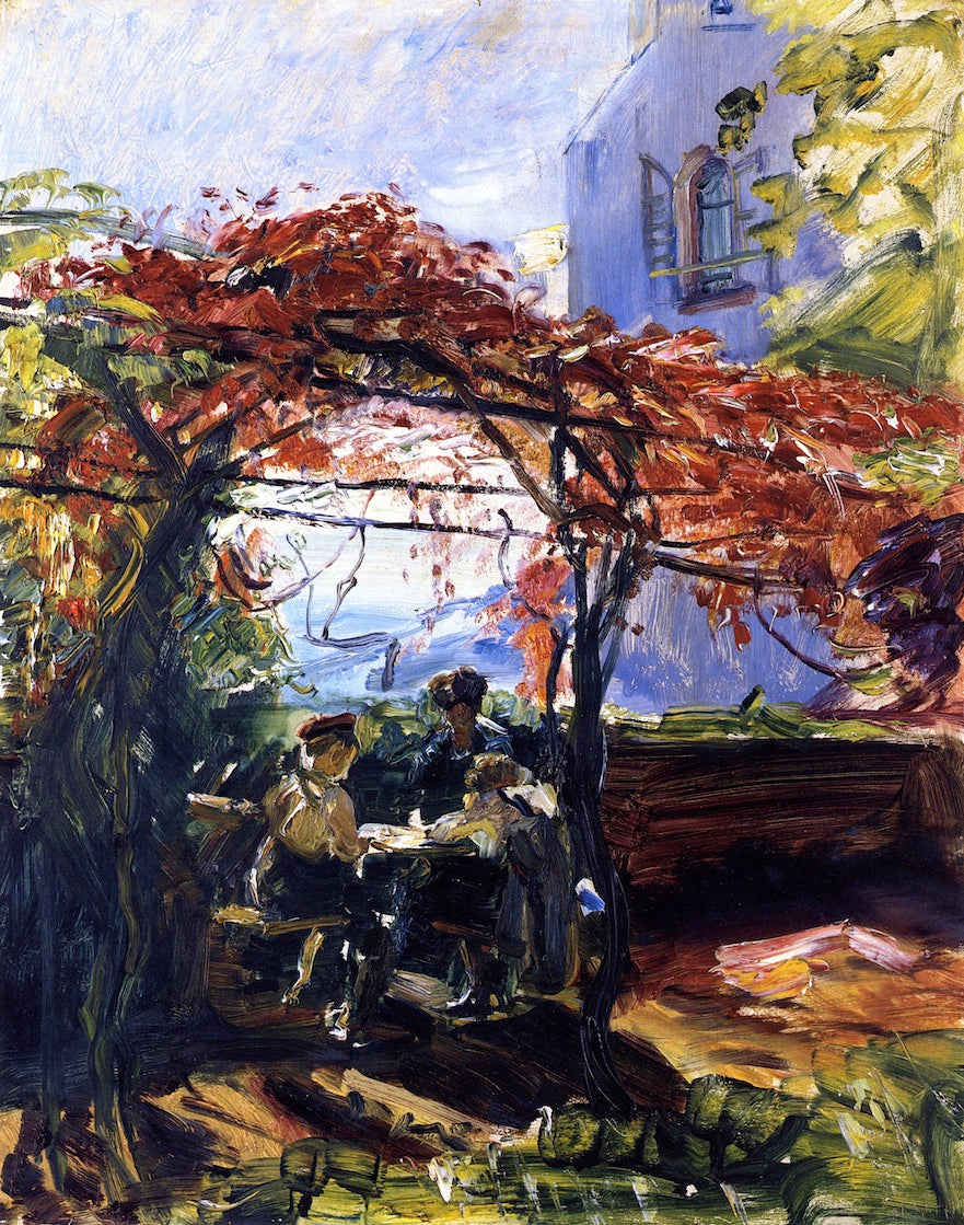 Grape Arbor at Neukastel by Max Slevogt,A3(16x12")Poster