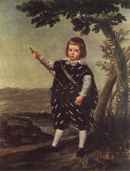 Infante Don Baltazar Carlos, vintage artwork by Juan Bautista Martinez del Mazo, 12x8" (A4) Poster