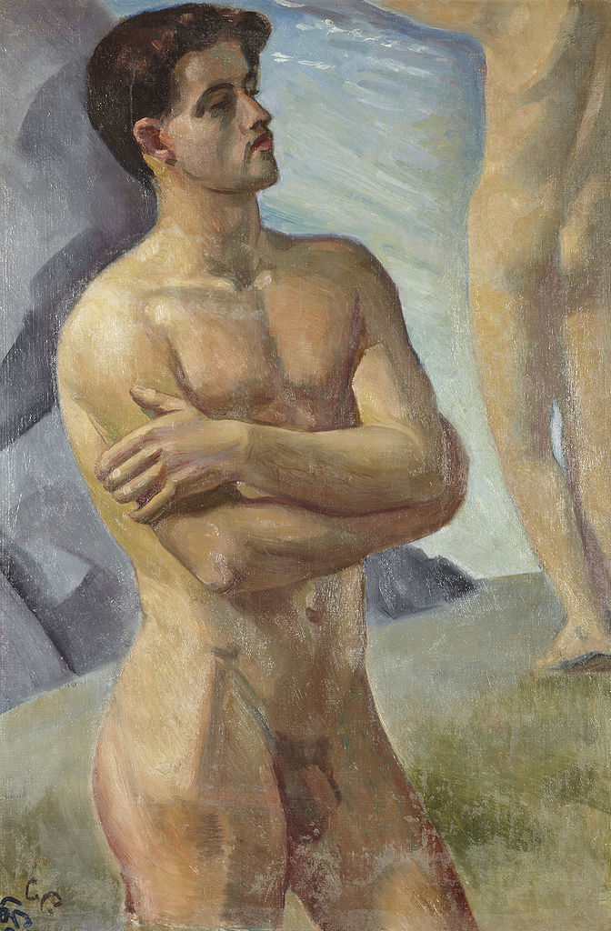 Bathing Men by Georg Pauli,A3(16x12")Poster