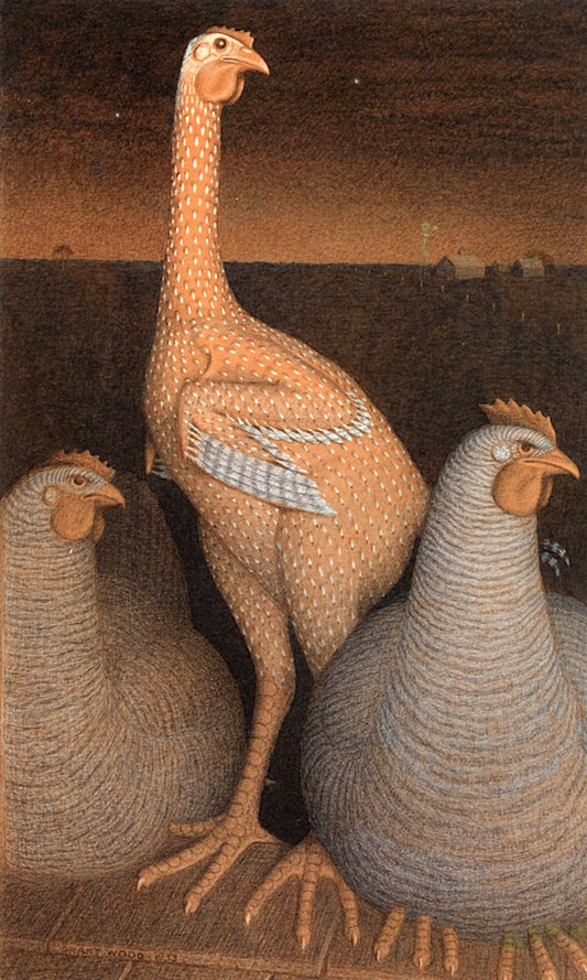 Study for  by Grant Wood,16x12(A3) Poster