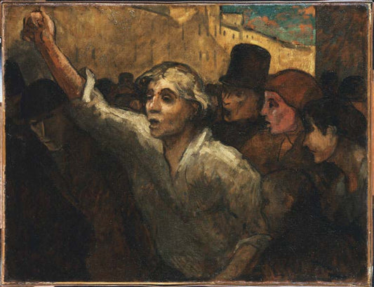 The Uprising (L'Emeute), vintage artwork by Honore Daumier, A3 (16x12") Poster Print