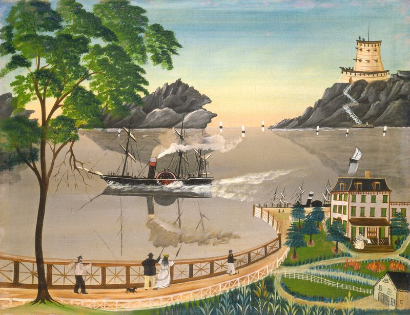 U.S. Mail Boat, vintage artwork by Leila T. Bauman, A3 (16x12") Poster Print
