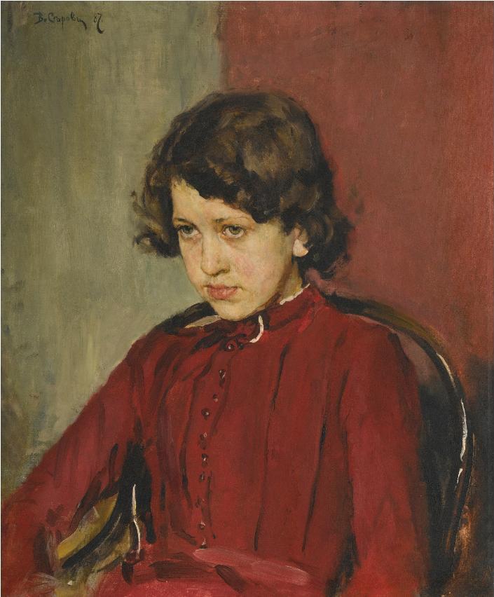 Portrait of Praskovia Mamontova by Valentin Serov,A3(16x12")Poster