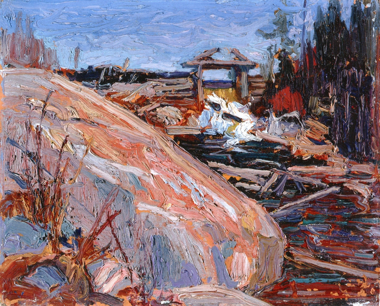 Lumber Dam by Tom Thomson,16x12(A3) Poster