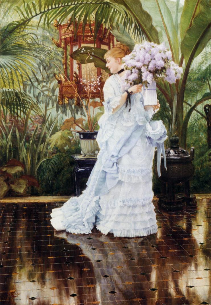 The Bunch of Violets, vintage artwork by James Tissot, 12x8" (A4) Poster