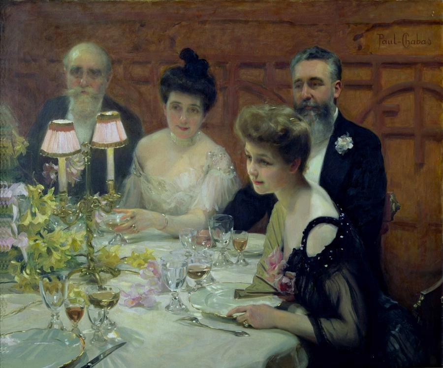 The Corner of the Table by Paul emile Chabas,A3(16x12")Poster