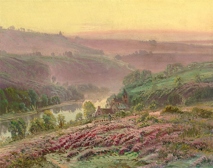 La Creuze at dusk by Gaston Vincent Anglade,A3(16x12")Poster