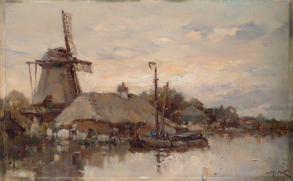 Mill on the Laan, vintage artwork by Willem Koekkoek, 12x8" (A4) Poster