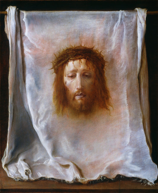 The Veil of Veronica, vintage artwork by Domenico Fetti, 12x8" (A4) Poster