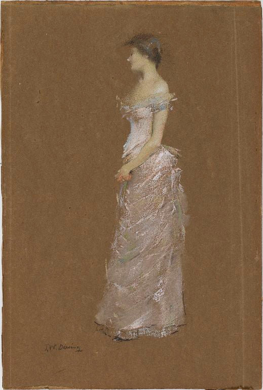 The Pink Dress by Thomas Wilmer Dewing,A3(16x12")Poster