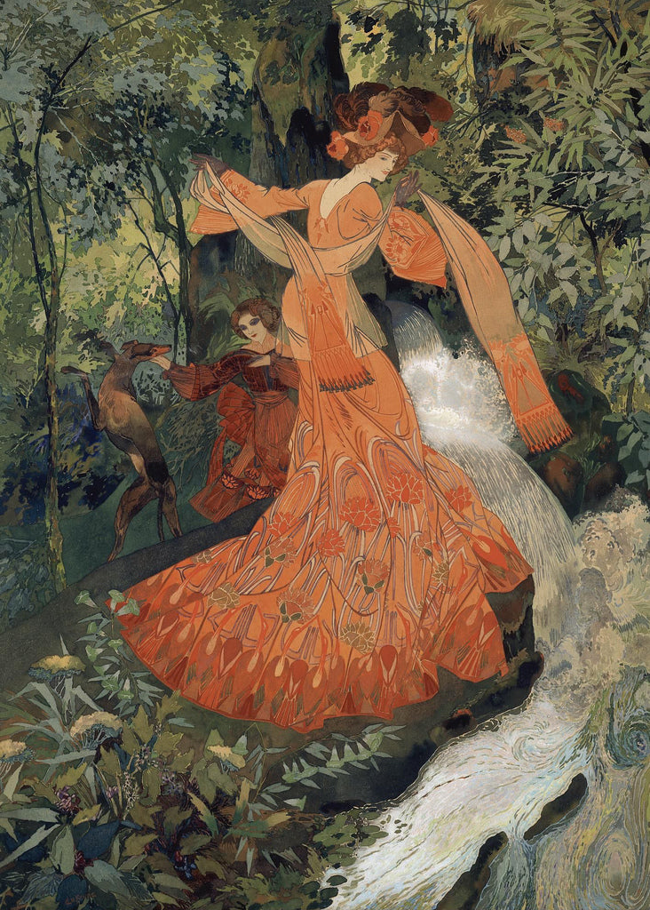 Elegante Pres d'une Source by Georges de Feure,A3(16x12")Poster