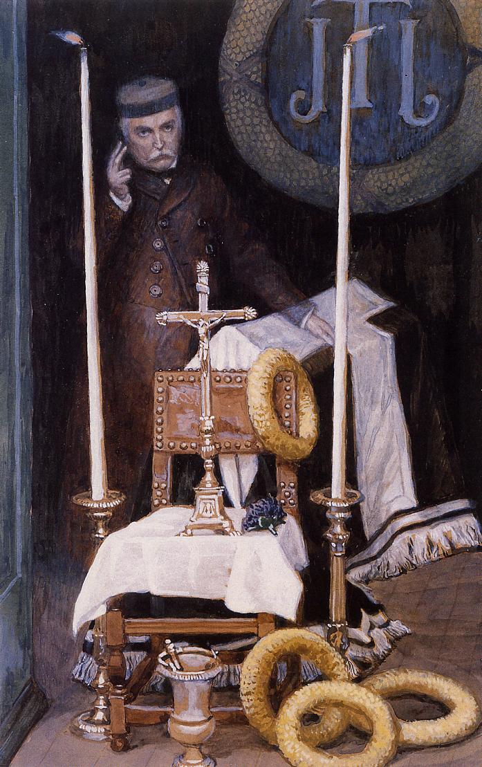 Portrait of the Pilgrim, vintage artwork by James Tissot, 12x8" (A4) Poster
