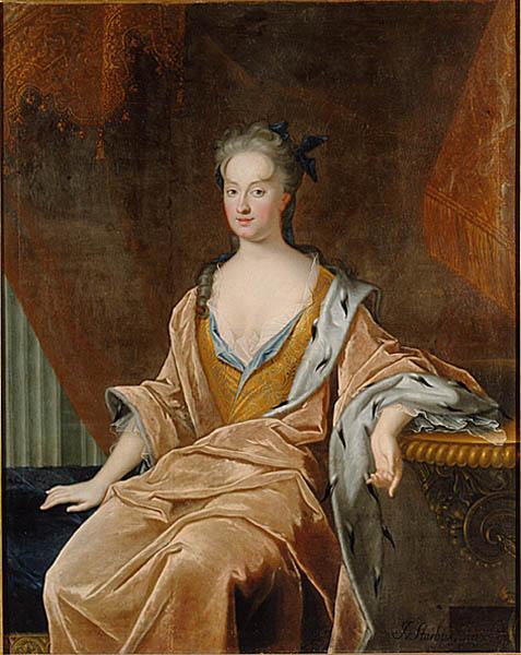 Portrait of Catherine Opalińska, vintage artwork by Johan Starbus, 12x8" (A4) Poster