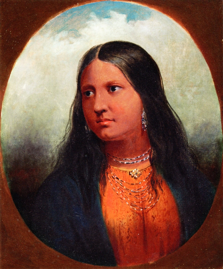 Portrait of an Arikara Woman, vintage artwork by Alfred Jacob Miller, A3 (16x12") Poster Print