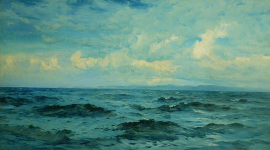 Mount's Bay, Early Morning in Summer, vintage artwork by Henry Moore, 12x8" (A4) Poster