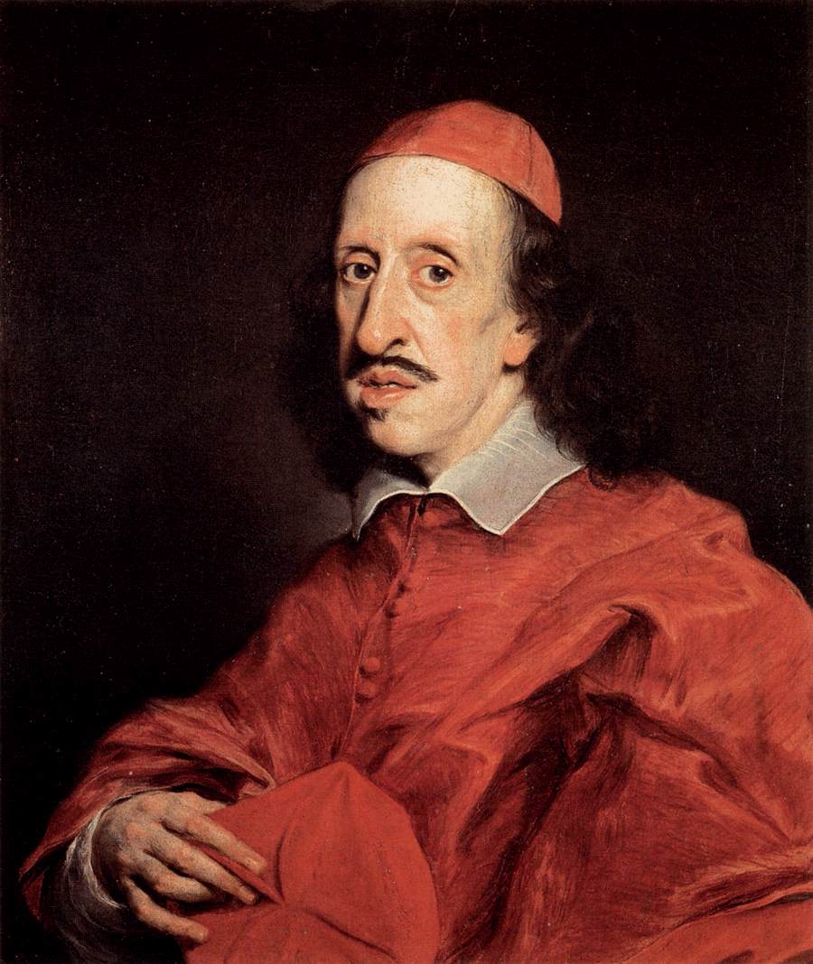 Cardinal Leopoldo de' Medici, vintage artwork by il Baciccio, 12x8" (A4) Poster