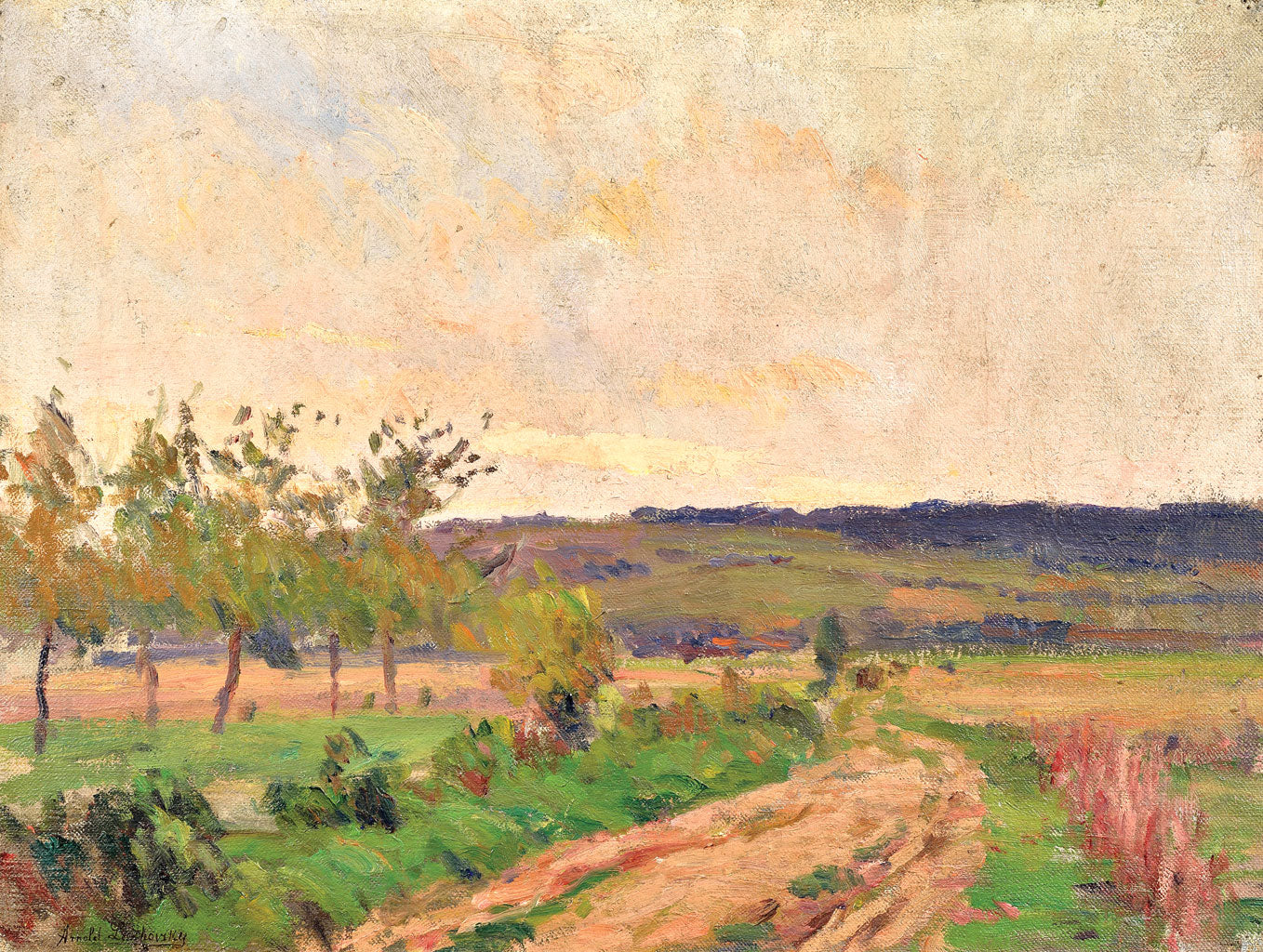 Road in the Field by Arnold Borisovich Lakhovsky,16x12(A3) Poster