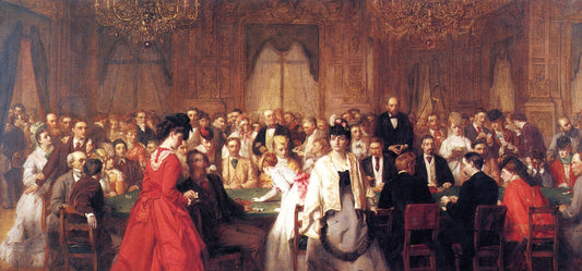 The Salon d'Or, Homburg, vintage artwork by William Powell Frith, A3 (16x12") Poster Print