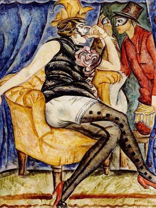 Frivolite, vintage artwork by Boris Grigoriev, 12x8" (A4) Poster