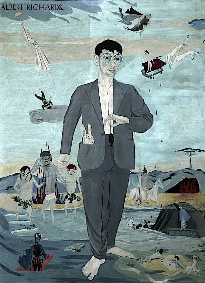 The Seven Legends: Self Portrait, vintage artwork by Albert Richards, 12x8" (A4) Poster