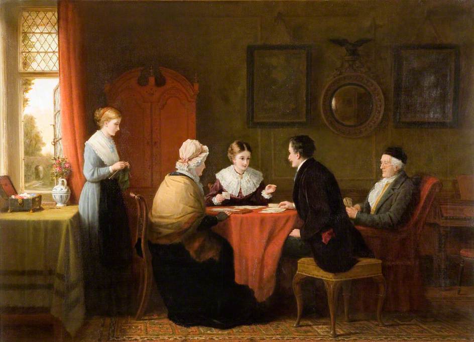 The Misdeal, vintage artwork by Frederick Daniel Hardy, 12x8" (A4) Poster