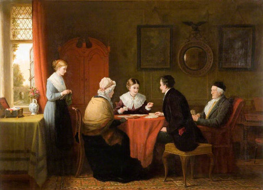 The Misdeal, vintage artwork by Frederick Daniel Hardy, 12x8" (A4) Poster