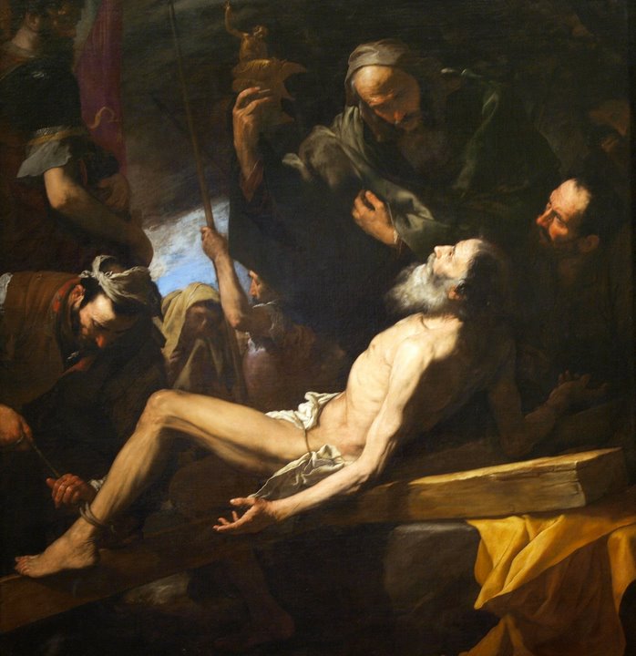 The Martyrdom of Saint Andrew, vintage artwork by Jusepe de Ribera, 12x8" (A4) Poster