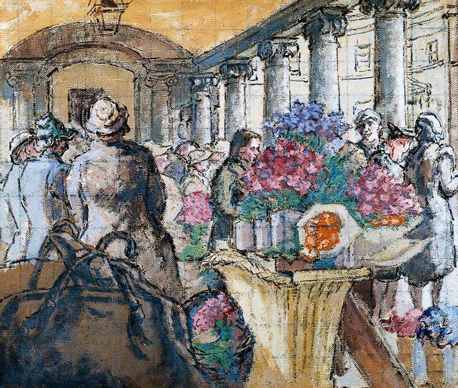Corridor of Flowers by Thérèse Lessore,16x12(A3) Poster