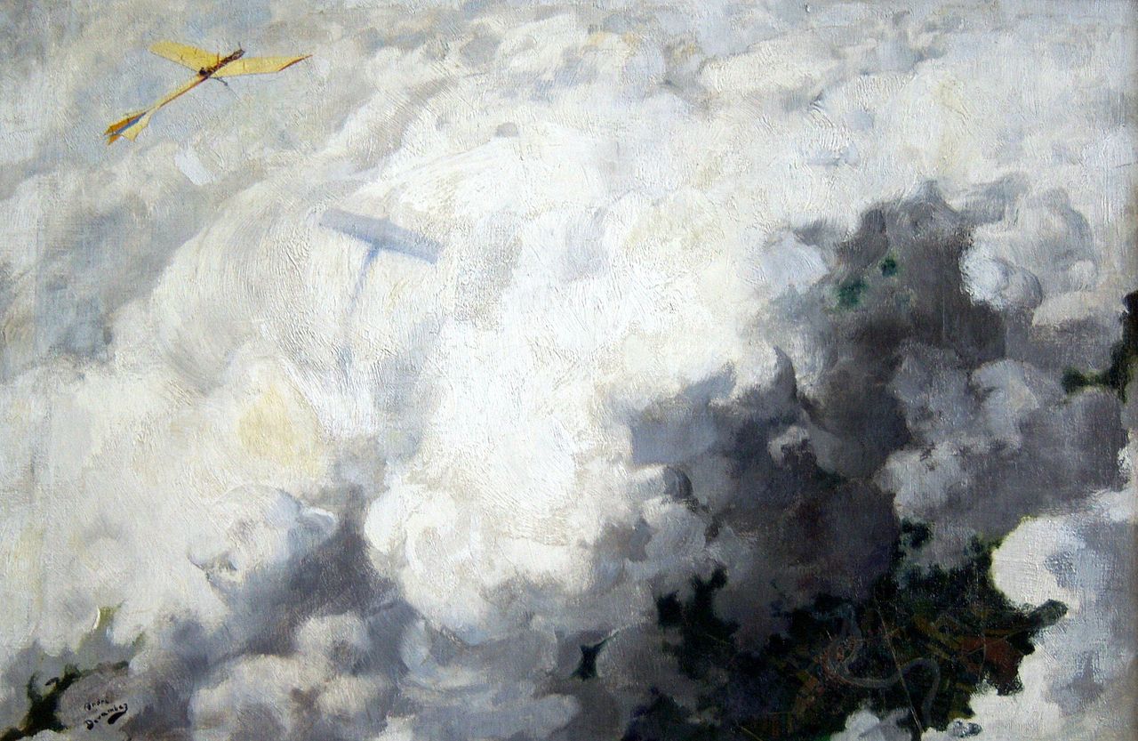  seul oiseau qui vole au dessus des nuages by Andre Devambez,A3(16x12")Poster