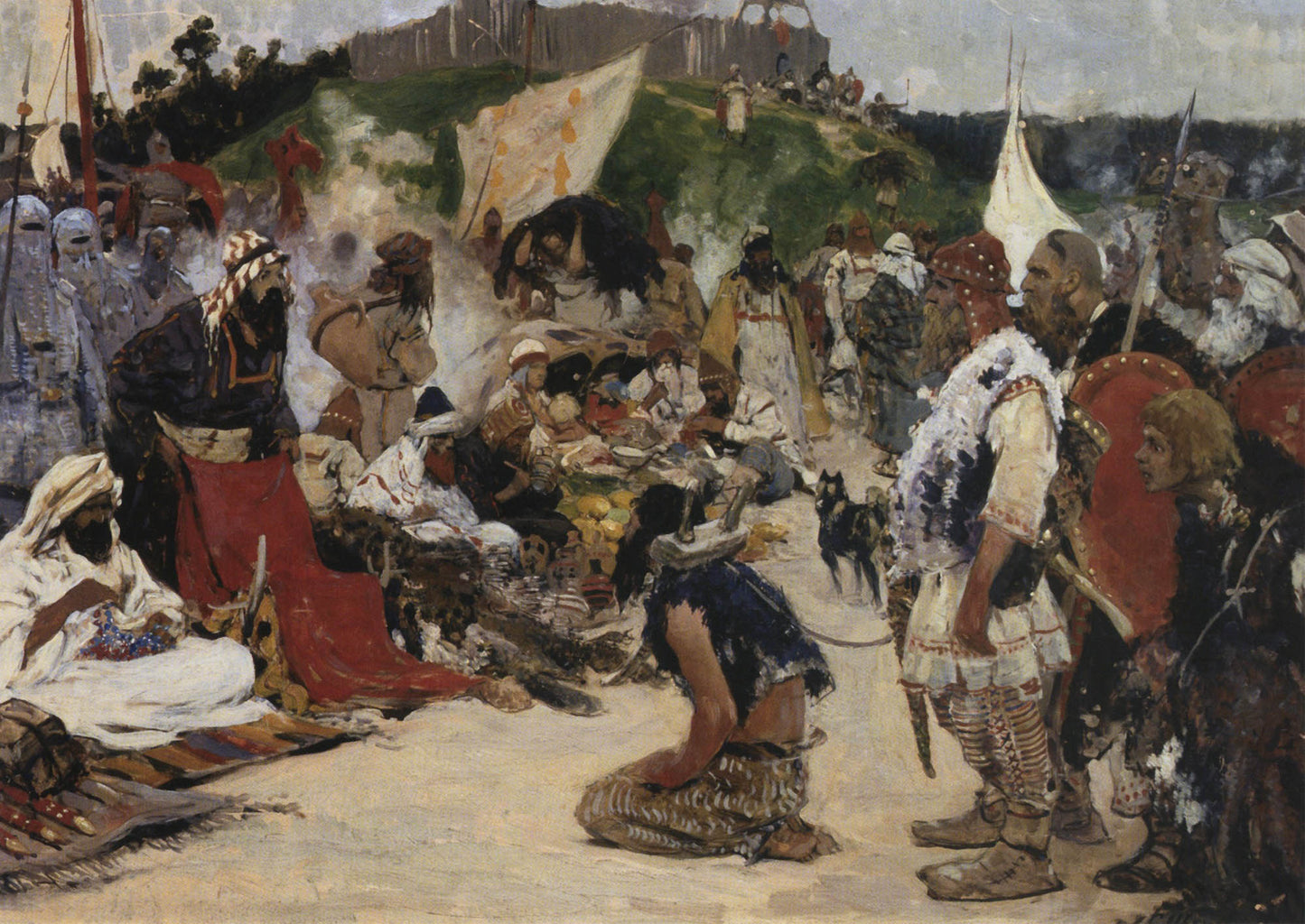 The Fair, vintage artwork by Sergei Ivanov, 12x8" (A4) Poster