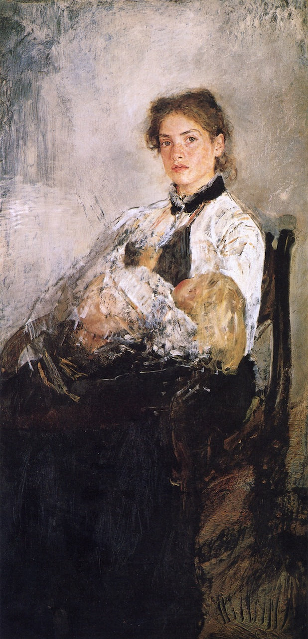 Portrait of Nadezhda Derviz and Her Child by Valentin Serov,A3(16x12")Poster