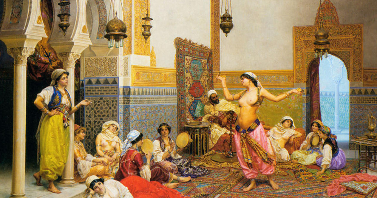 Dancing in the Harem by Giulio Rosati,A3(16x12")Poster