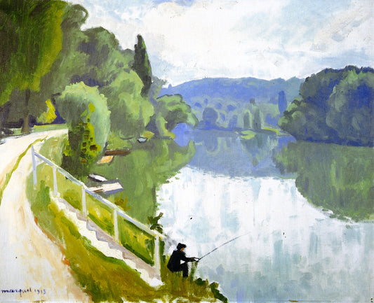The Banks of the River, vintage artwork by Albert Marquet, 12x8" (A4) Poster