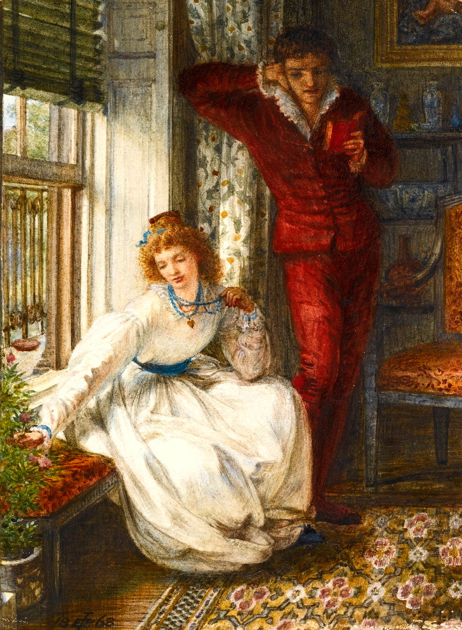 The Book of Sonnets, vintage artwork by Sir Edward John Poynter, 12x8" (A4) Poster