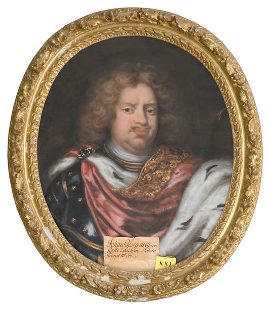 Johan Georg III, vintage artwork by David von Krafft, 12x8" (A4) Poster