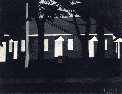 Birmingham Meeting House III, vintage artwork by Horace Pippin, 12x8" (A4) Poster