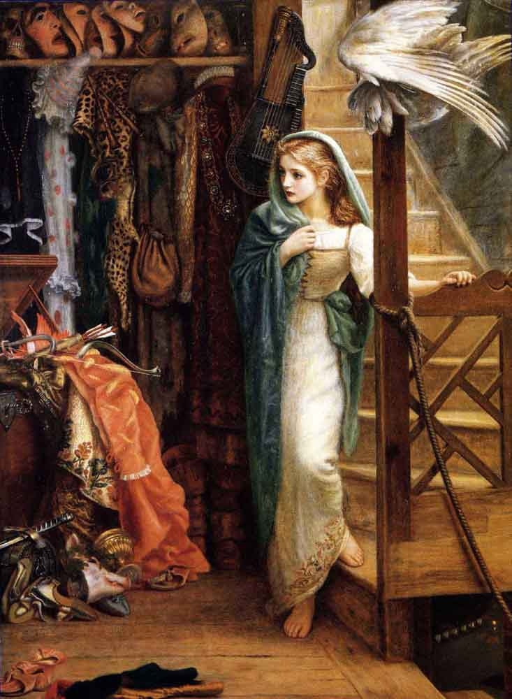 The Property Room, vintage artwork by Arthur Hughes, 12x8" (A4) Poster