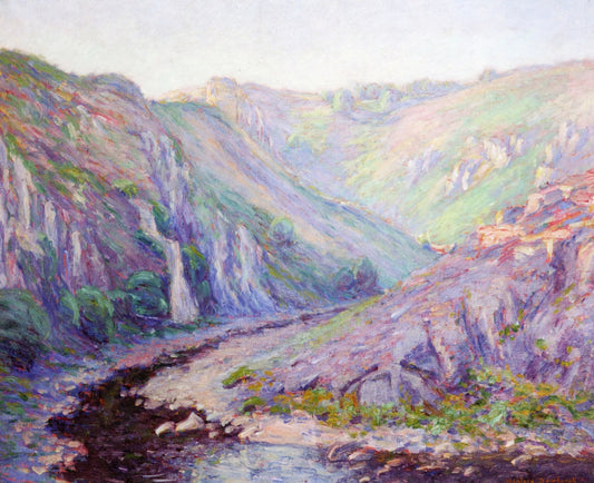 Valley of La Creuse, vintage artwork by Wynford Dewhurst, 12x8" (A4) Poster