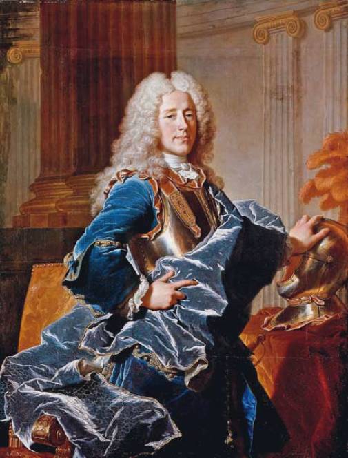 Konrad Detlef von Dehn, vintage artwork by Hyacinthe Rigaud, 12x8" (A4) Poster