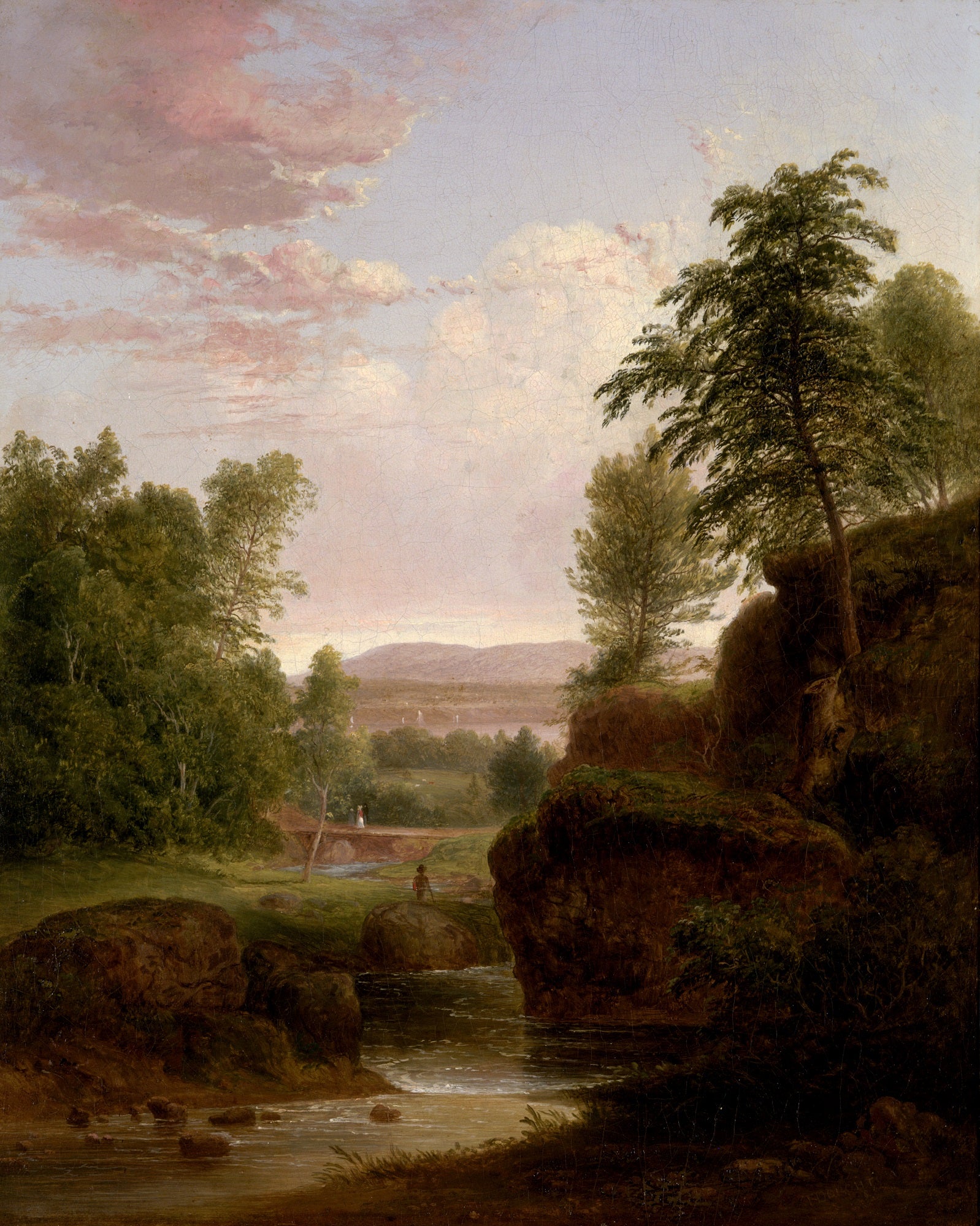 View toward the Hudson River, vintage artwork by Thomas Doughty, A3 (16x12") Poster Print
