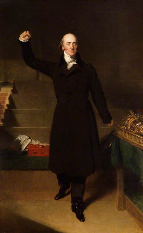 George Canning, Prime Minister, vintage artwork by Thomas Lawrence, 12x8" (A4) Poster